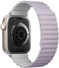 Uniq Ремешок для Apple Watch 49/46/45/44 mm | Двусторонний | Магнитная застежка | Revix reversible, Lilac/White