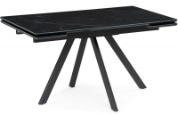 Woodville Керамический стол Вилли 140(200)х80 см — черный мрамор Shakespeare Black