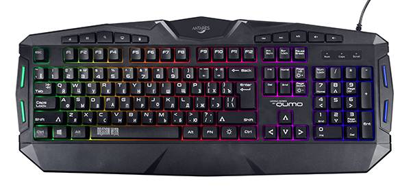 Игровая клавиатура Qumo Antares K60, проводная, 104 + 10 клавиш мультимедиа, встроенные радужная подсветка