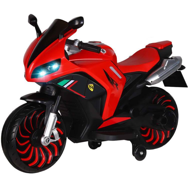 Электромотоцикл CITY RIDE TM для катания детей, на аккумуляторе (2 х 12V 7 Ah), свет/звук, цвет: красный 