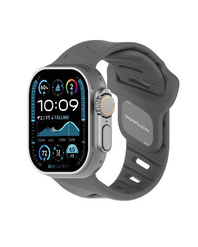Aulumu A02 Спортивный ремешок Sport Band для Apple Watch | Серый цвет | Алюминиевая застежка