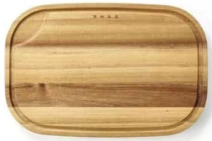 Разделочная доска деревянная | материал изделия: массив акации | размеры доски: 40х28 см | цвет: скандинавское дерево