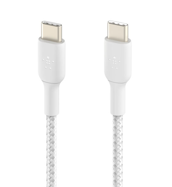 Belkin кабель Boost Charge USB-C to USB-C Braided Cable, поддержка быстрой зарядки для совместимых устройств USB-C до 60 Вт в том числе iPhone 15 Pro / 15 Pro max, длина: 1м