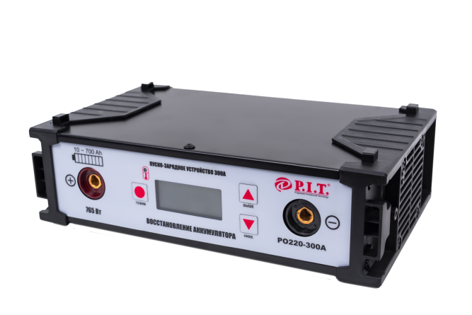 P.I.T. Пуско-зарядное устройство инверторное РО220-300А (12/24В,зар 3-50А, 880Вт, емк.10-700Ач, пуск 300А)