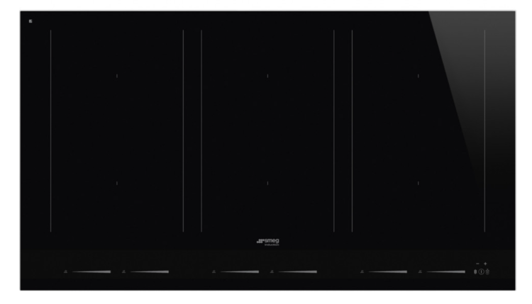 Smeg Индукционная варочная поверхность коллекция Dolce Stil Novo SIM1964D, 90 см, 6 конфорки, 9 уровеней мощности, автовентиляция, индикация времени, определение посуды, защита от случайного включения, Dolce Stil Novo, Страна производства: Италия