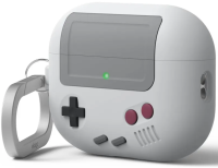 Elago Чехол для AirPods Pro 3 | Не препятствует беспроводной зарядке | Unique AW5 Game console Hang case, Light Grey