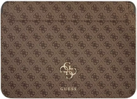 Guess Чехол для ноутбуков 13" | 33.2 х 23 х 1.8 см | Магнитная застежка | Страна бренда: США | Sleeve 4G with Big metal logo, Brown