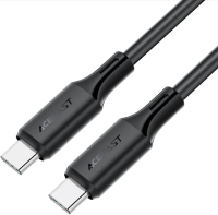 Acefast C17-03 Кабель для зарядки и передачи данных USB-C To USB-C | Мощность: 60 Вт | Длина: 1.2м | Silicone Charging Data Cable, черный