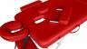 Массажный стол DFC NIRVANA, Elegant OPTIMA,  186cm*W60cm*4cm, алюминиевые ножки, цвет красный (red)