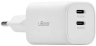 uBear Сетевое зарядное устройство | 65W | 2 порта: USB-C | Catch Wall Charger, white