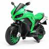 Электромотоцикл CITY RIDE TM для катания детей, на аккумуляторе (2 х 12V 7 Ah), свет/звук, цвет: зеленный