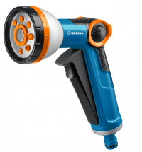 GRINDA поливочный пистолет с регулятором напора X-8, 8 режимов, курок спереди, двухкомпонентный, серия PROLine