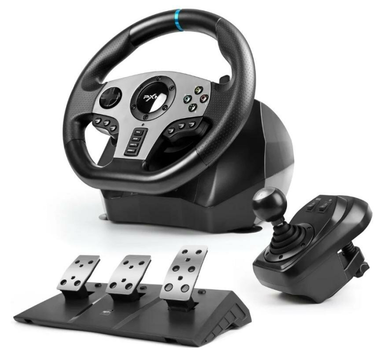 Игровой руль с педалями и коробкой передач PXN V9 Gaming Racing Wheell Black