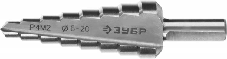 Зубр 29665-6-20-8 Сверло ступенчатое по сталям, d=6-20мм,8ступ., 8мм