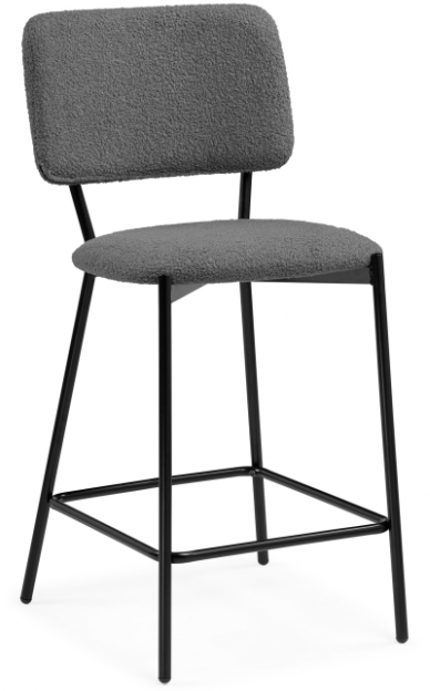Woodville Полубарный стул "Reparo bar" | темно-серый | Ширина - 48; Глубина - 48; Высота - 94 см