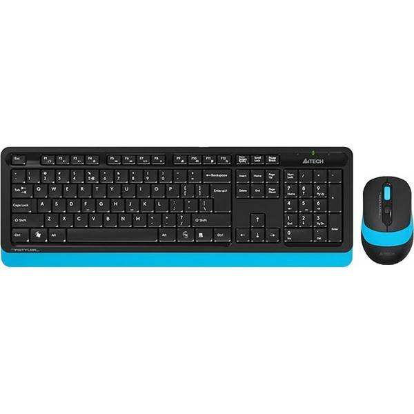 Клавиатура+мышь беспроводная A4Tech Fstyler FG1010 черный/синий Global
