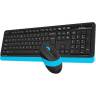 Клавиатура+мышь беспроводная A4Tech Fstyler FG1010 черный/синий Global