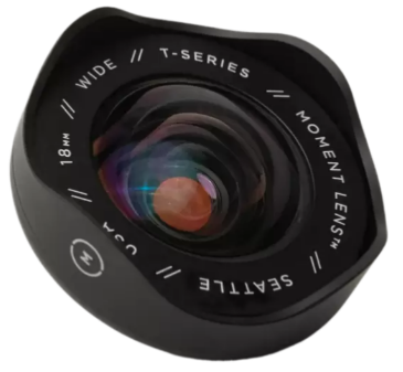Moment Широкоугольный объектив 18 мм | T-Series | Работает с интерфейсом T-Series на телефонах с камерой iPhone, Pixel,Galaxy | Угол обзора 48° | Авиационный металл | Совместимость с креплением Universal Lens Mount