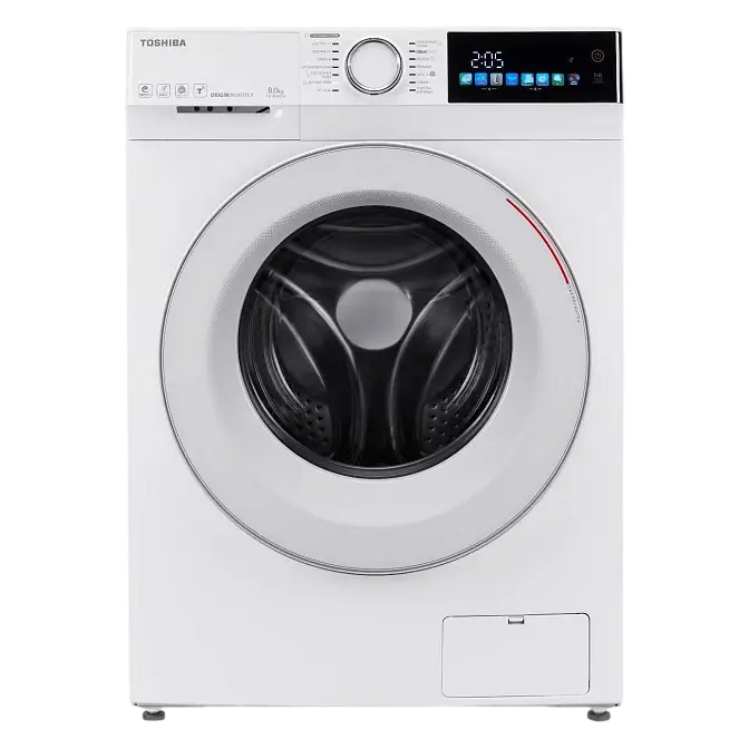Toshiba Стиральная машина | Программы стирки: 14 | Загрузка: 8 кг | Об./мин: 1400 | ВхШхГ: 85×59.5×47 см | TW-BN90C4RU(WK)